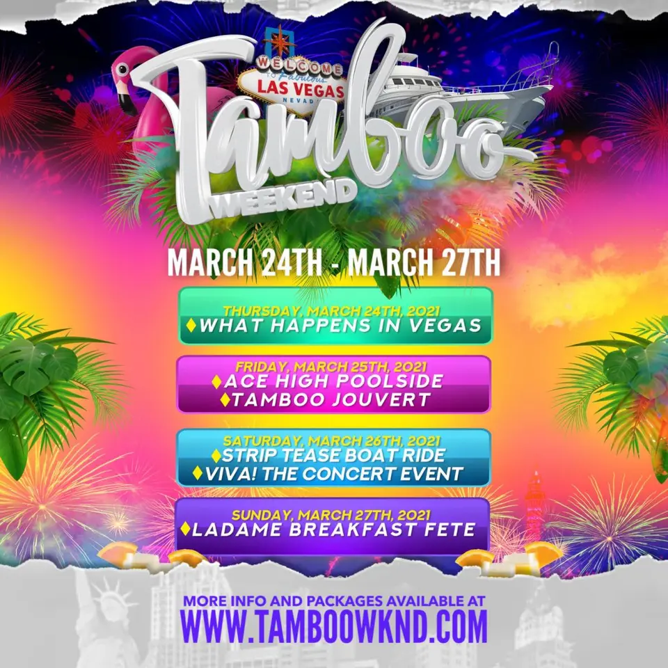 Tamboo Weekend flyer or graphic.