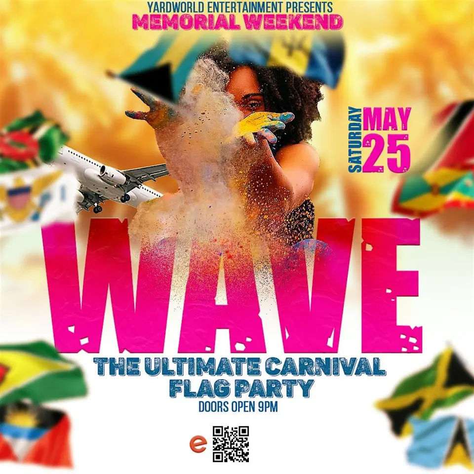 Wave Flag Party flyer or graphic.