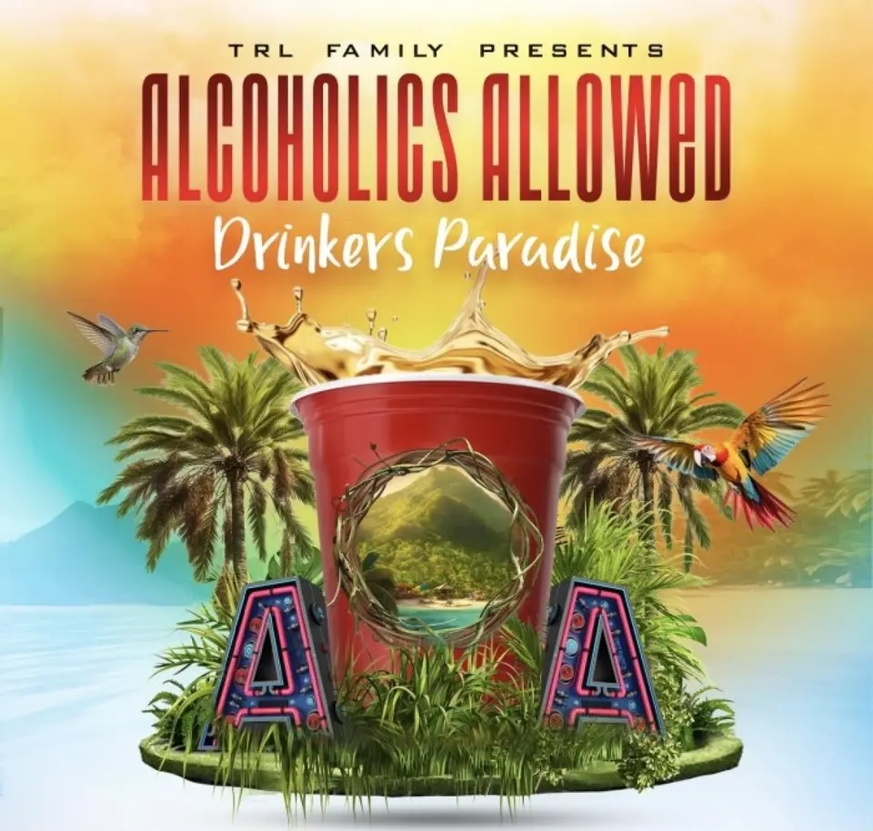 Alcoholics Allowed flyer or graphic.