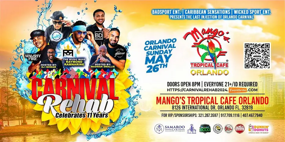 Carnival Rehab 2024 flyer or graphic.