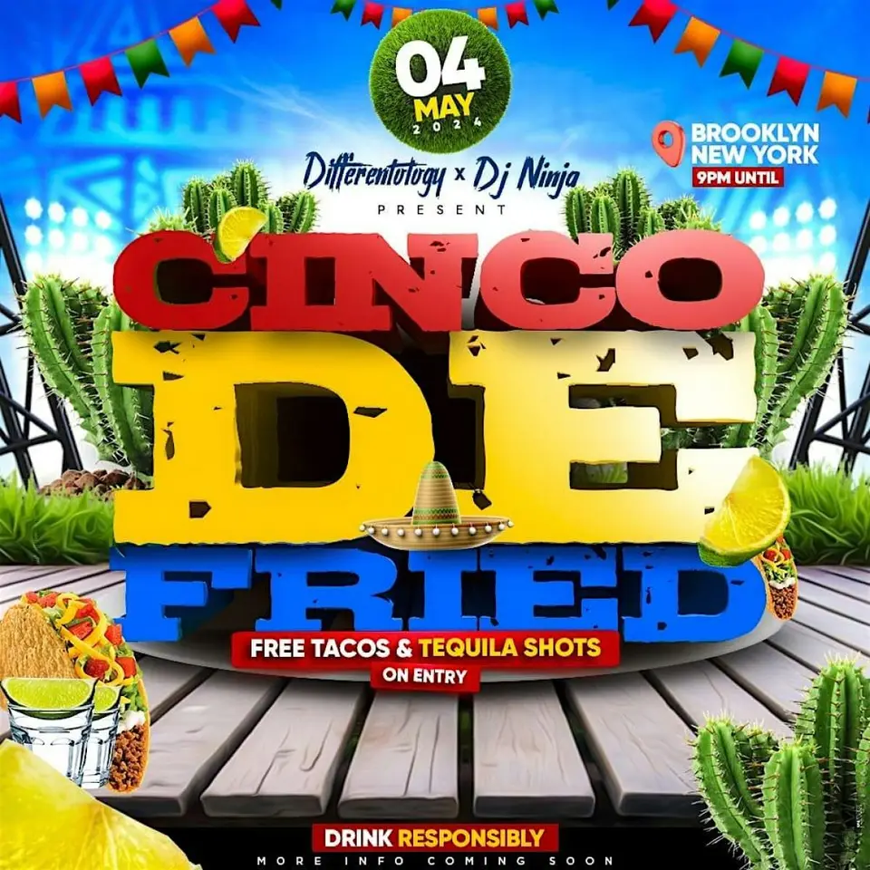 Cinco De Fried flyer or graphic.