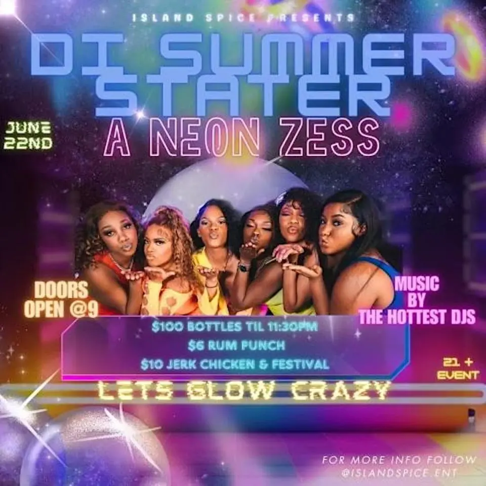 Di Summer Starter: Neon Zess flyer or graphic.