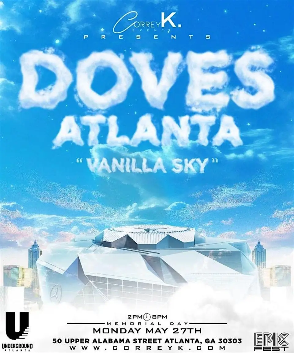 Doves All White Day Fest flyer or graphic.