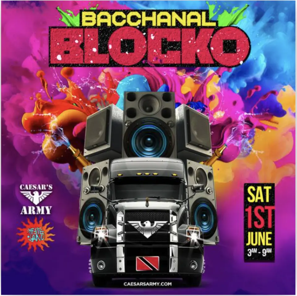 Feteland: Bacchanal Blocko flyer or graphic.