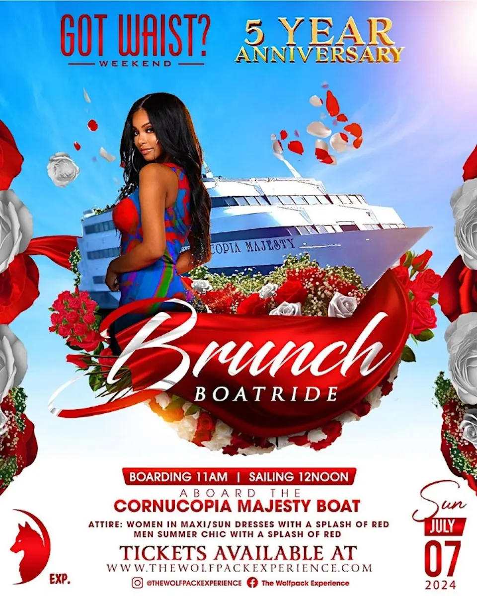 Got Waist: Brunch Boatride flyer or graphic.