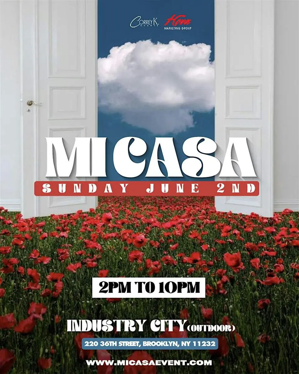 Mi Casa flyer or graphic.