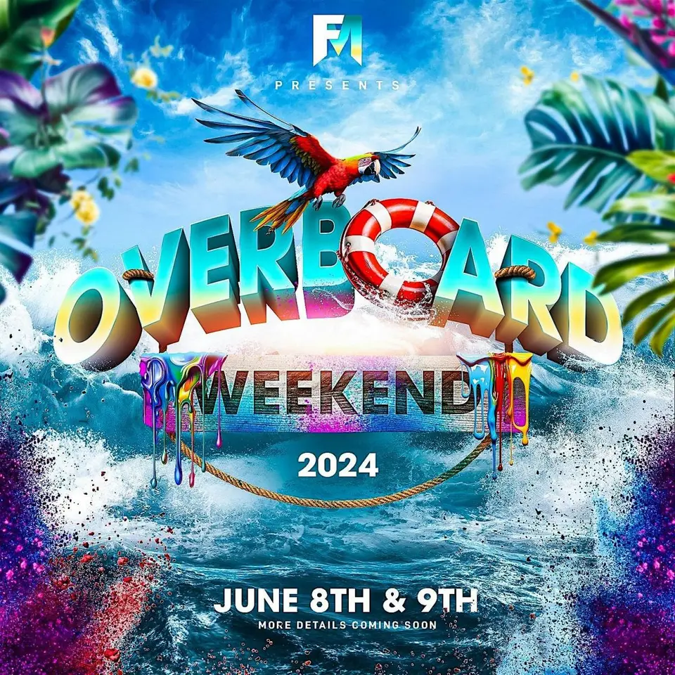 Overboard Weekend flyer or graphic.