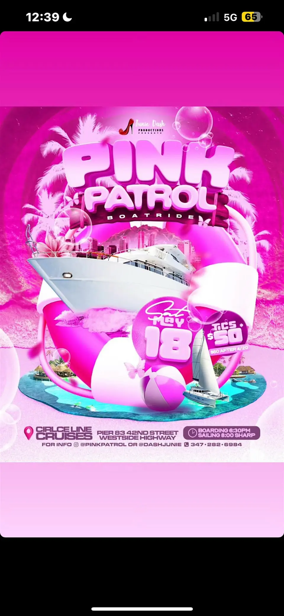 Pink Patrol flyer or graphic.