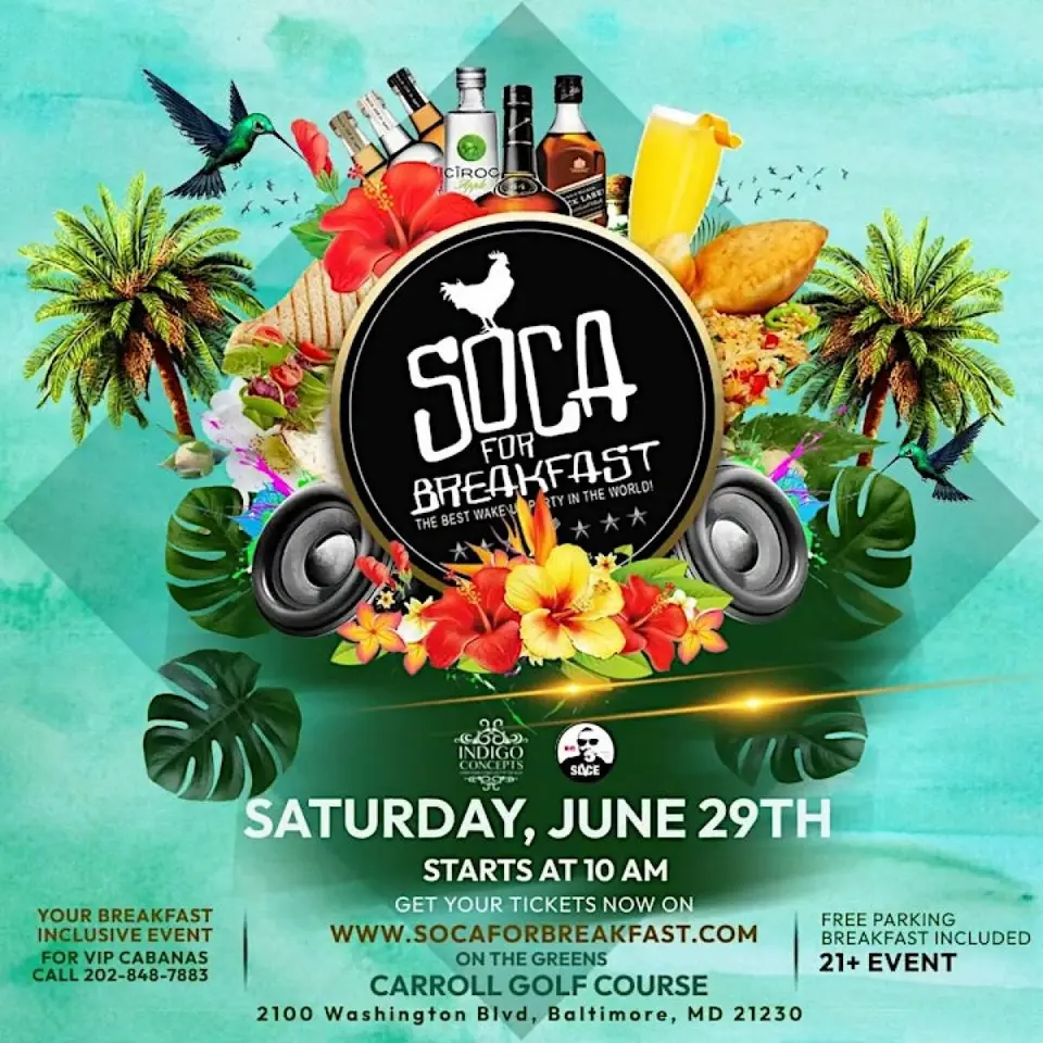 Soca for Breakfast flyer or graphic.