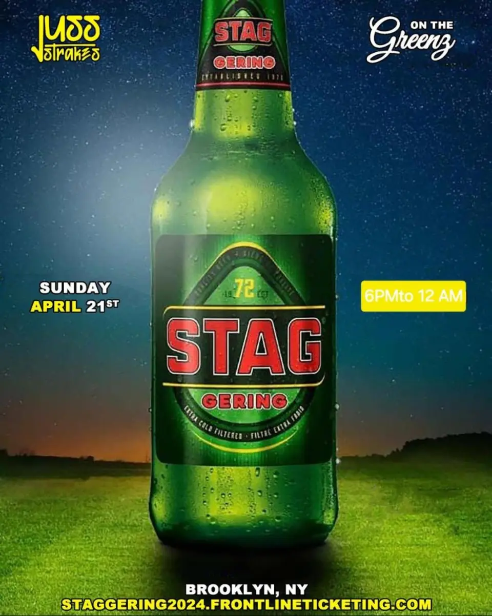 Staggering on de Greenz flyer or graphic.