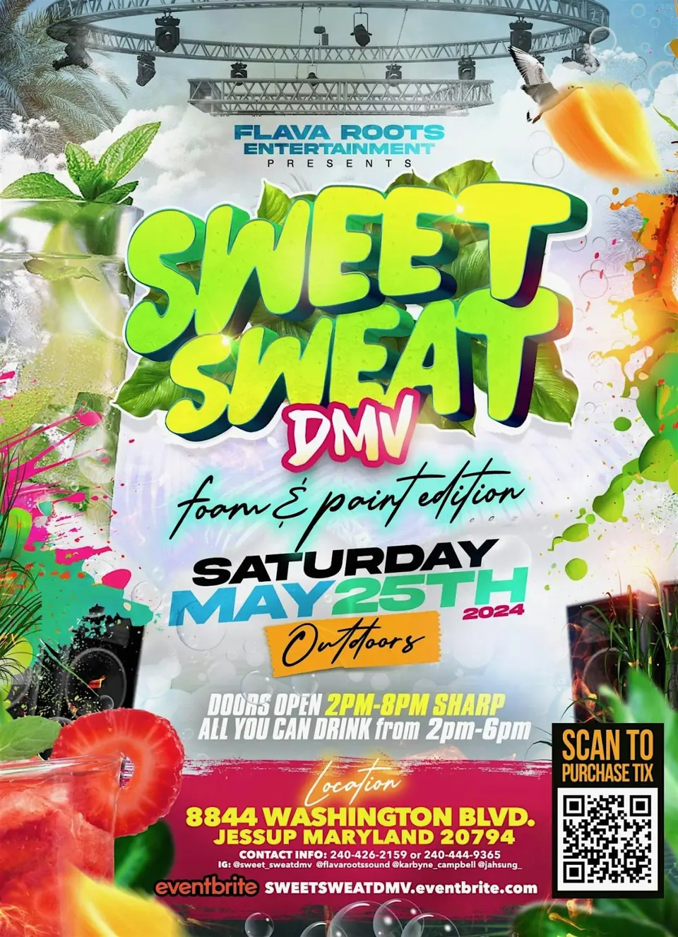 Sweet Sweat flyer or graphic.