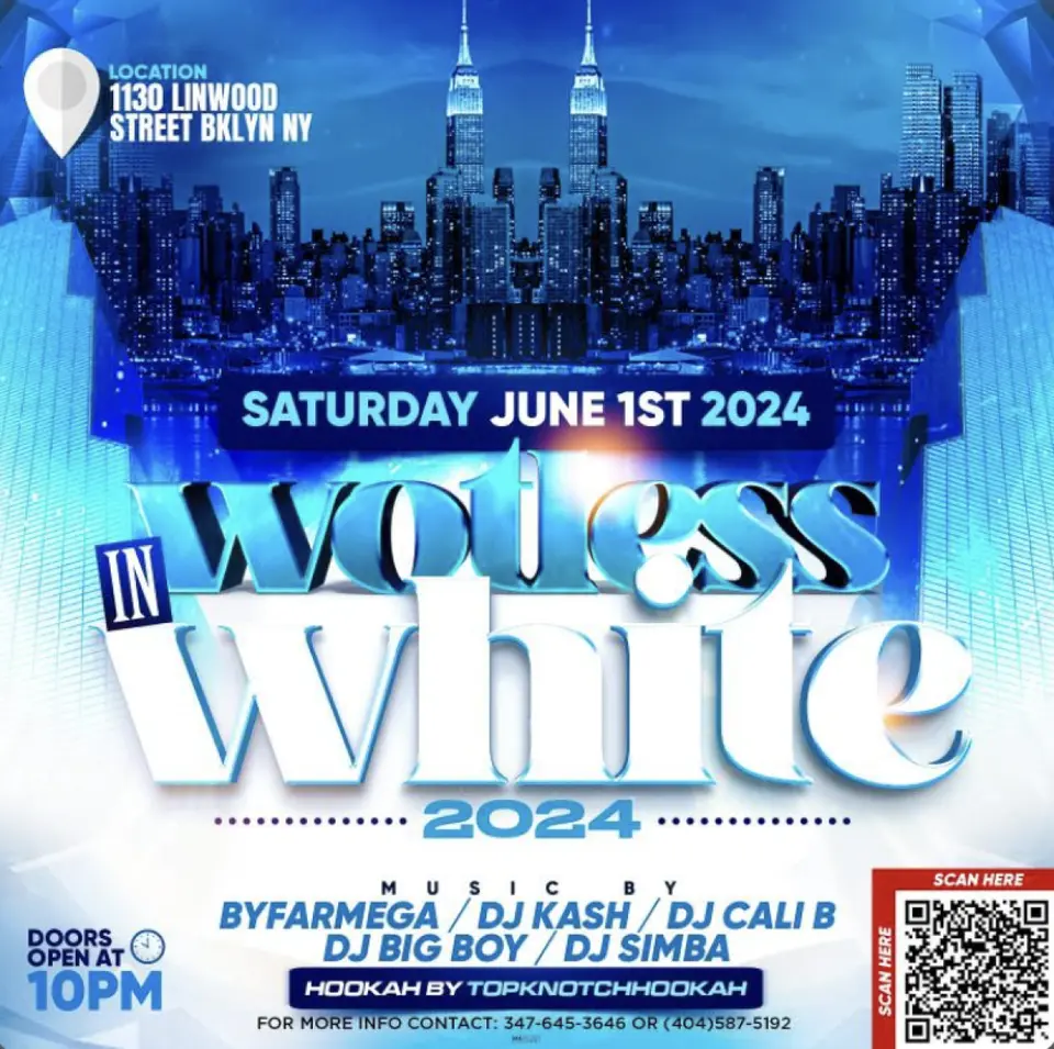 Wotless In White flyer or graphic.