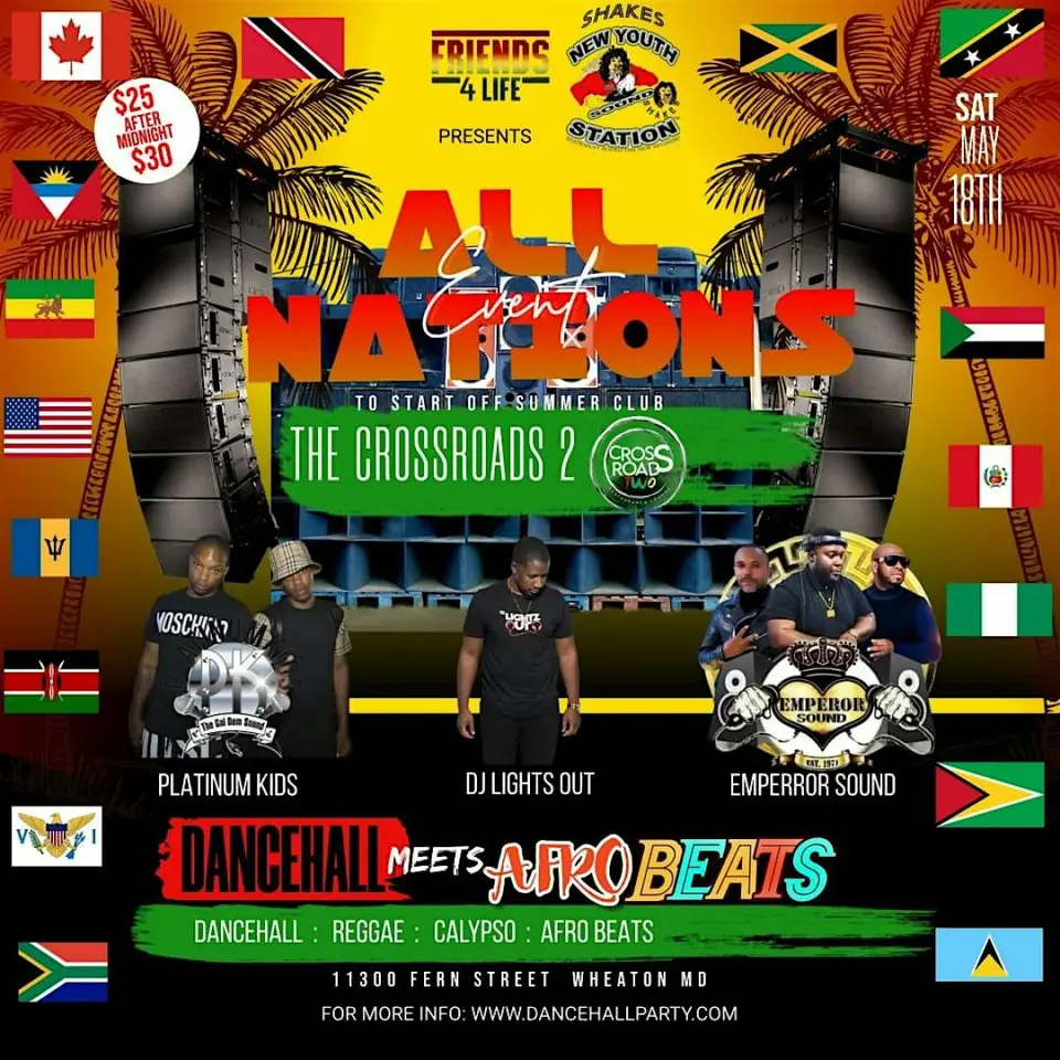 Dmv All Nations Dance Party flyer or graphic.