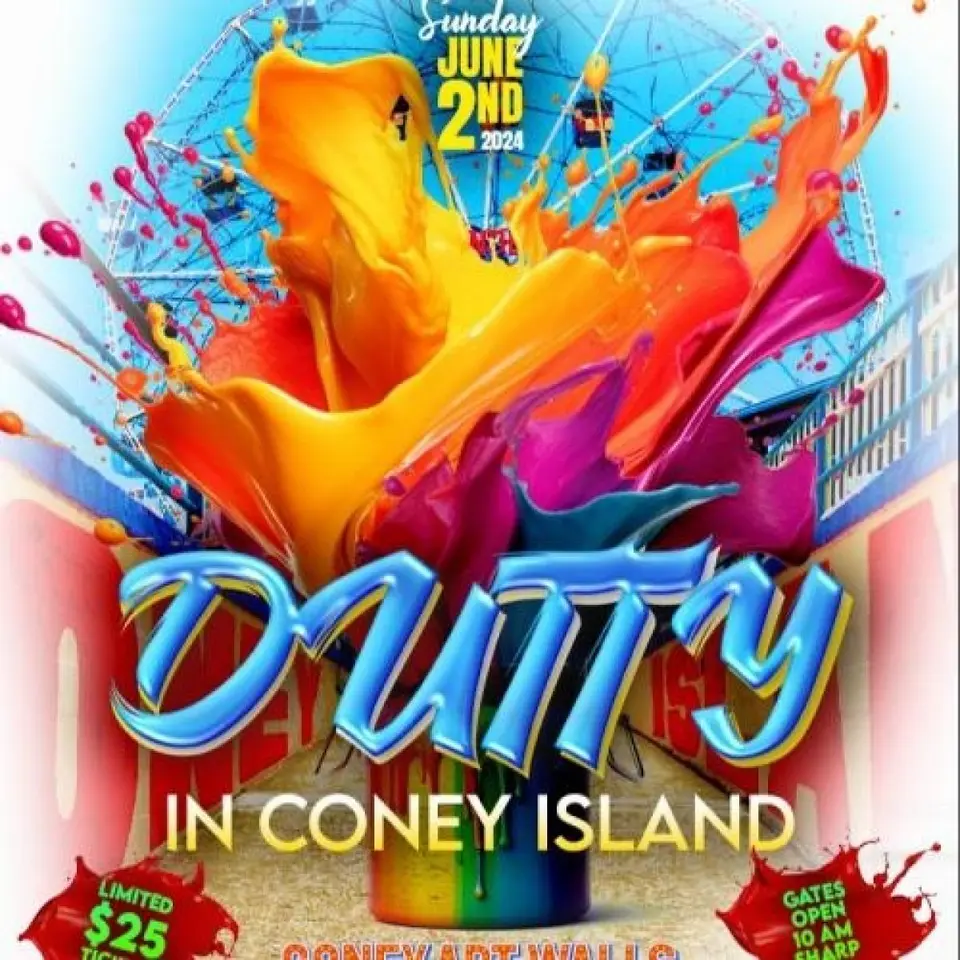 Dutty in Coney Island flyer or graphic.