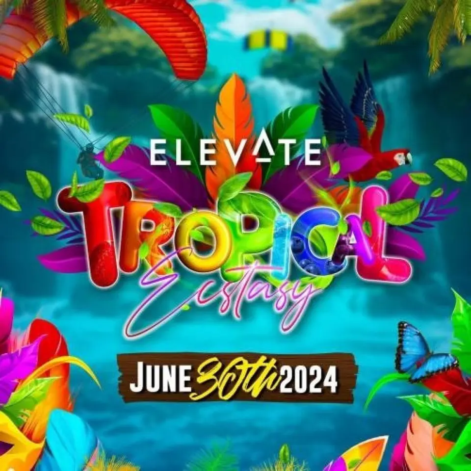 Elevate Tropical Ecstasy flyer or graphic.