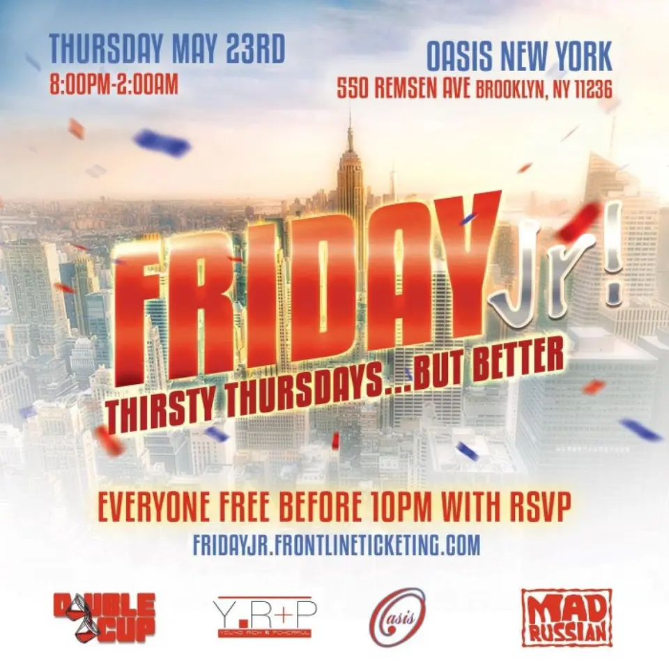 Friday Jr flyer or graphic.