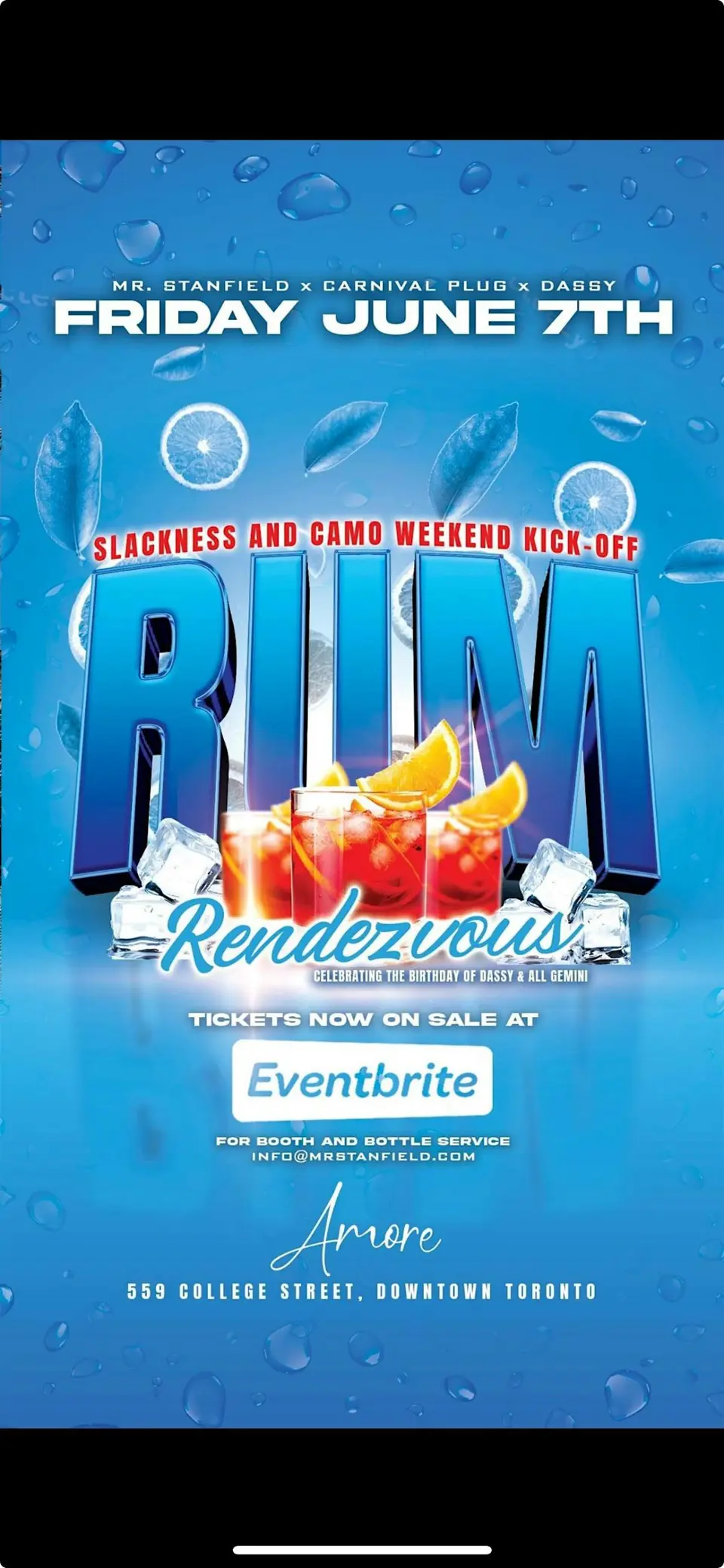 Rum Rendezvous flyer or graphic.