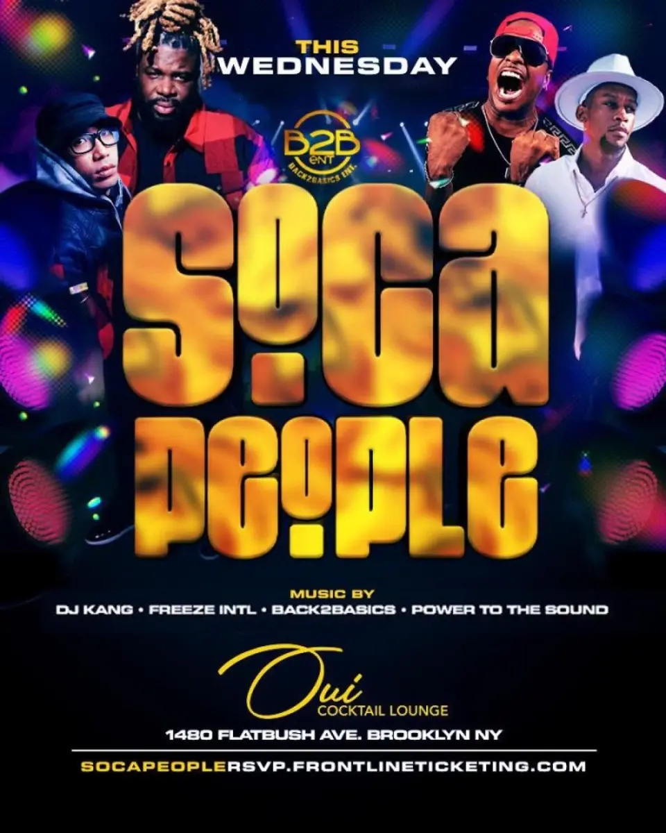 Soca People flyer or graphic.
