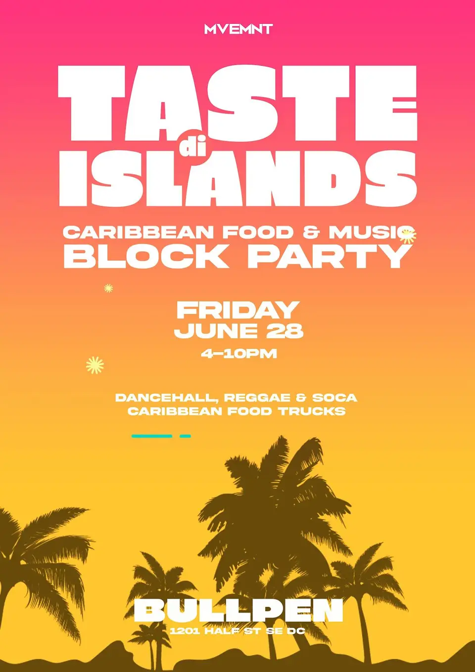 Taste di Islands flyer or graphic.