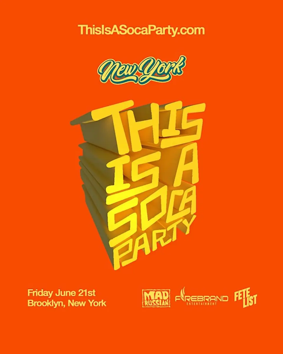 This is a SOCA Party - NYC June flyer or graphic.