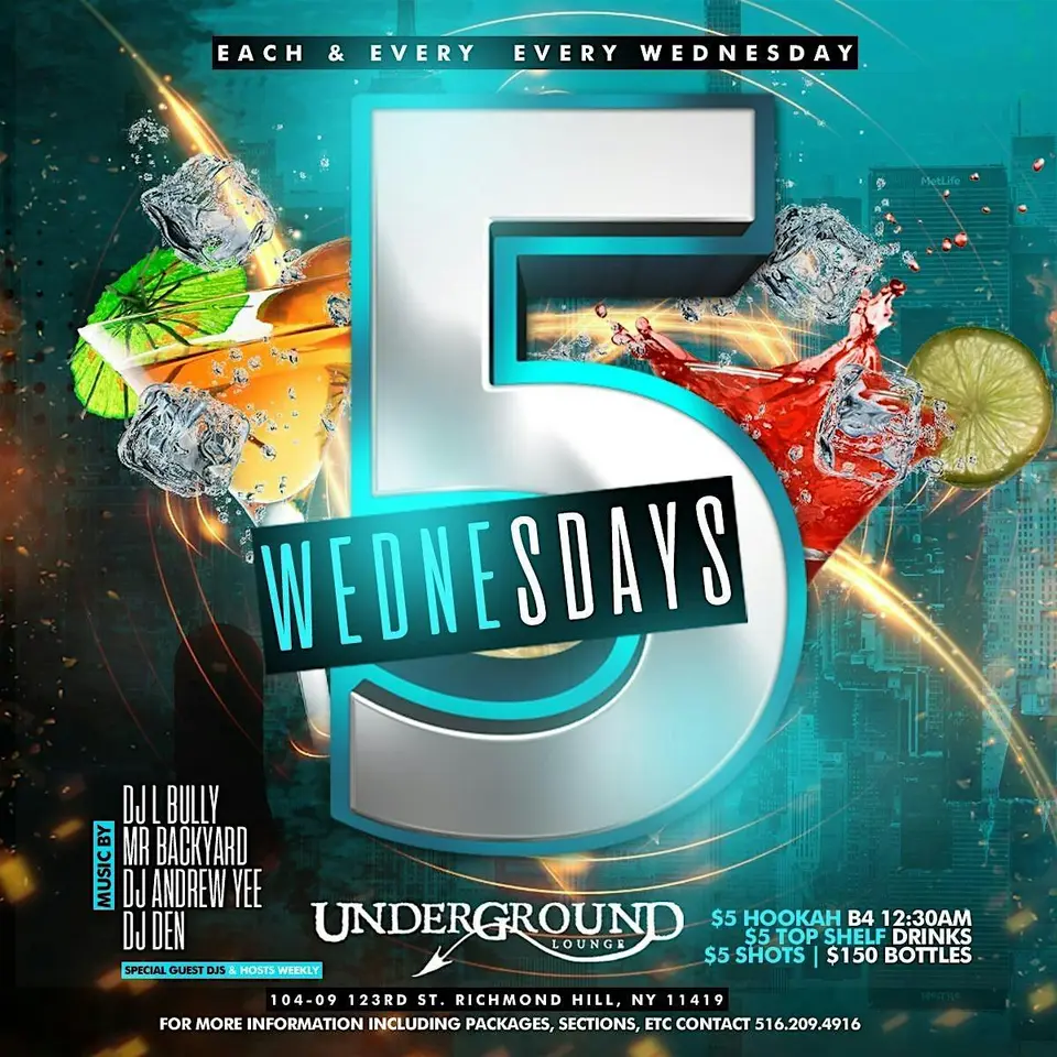 $5 Wednesdays flyer or graphic.
