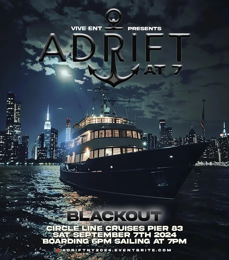 Adrift flyer or graphic.