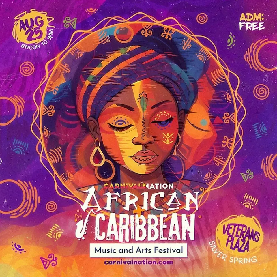 African + Caribbean Music & Arts Festival flyer or graphic.