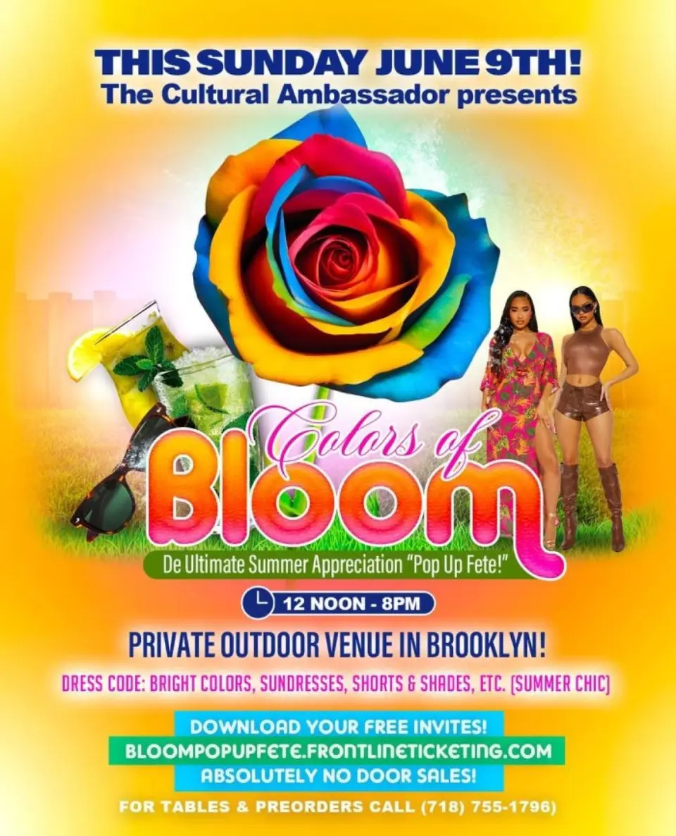 Bloom Pop Up Fete flyer or graphic.