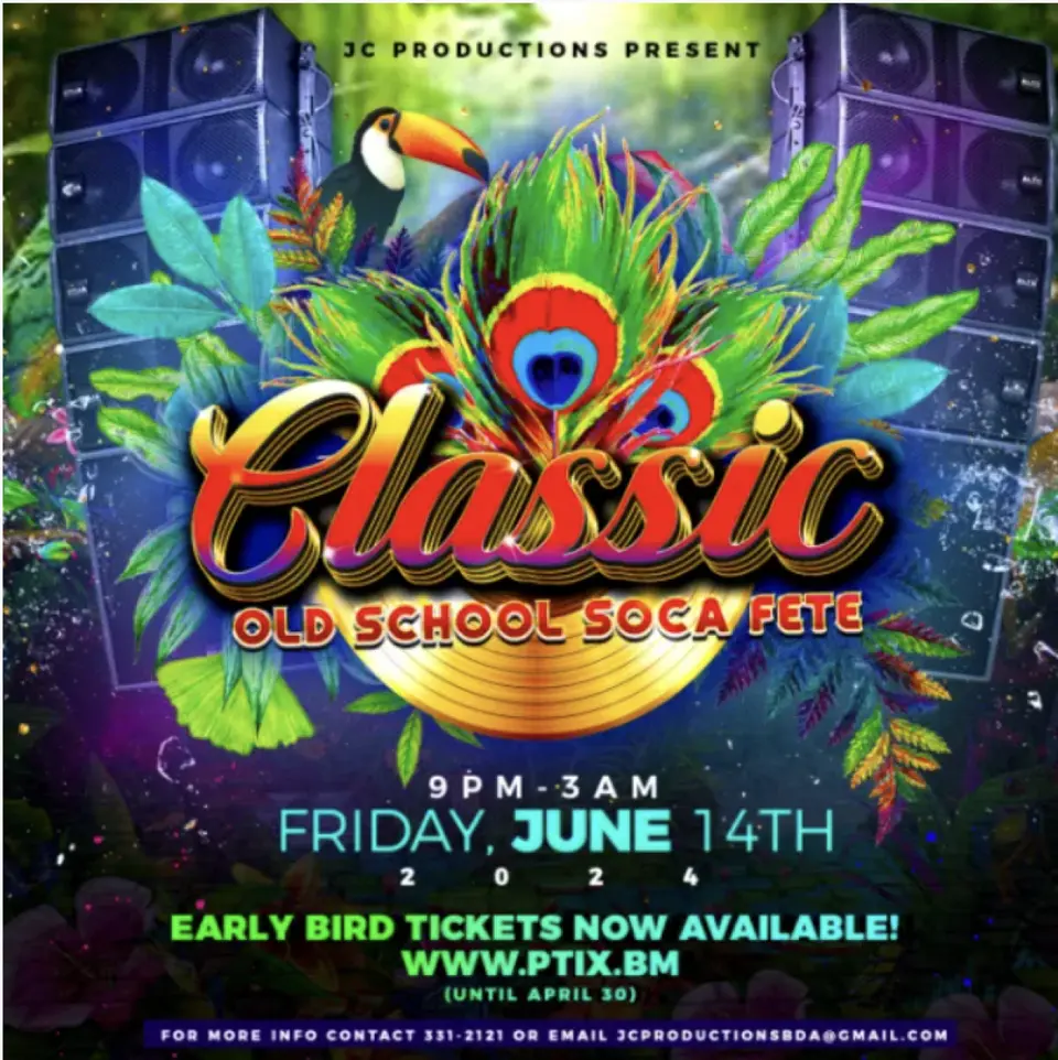 Classic Old School Soca Fete flyer or graphic.