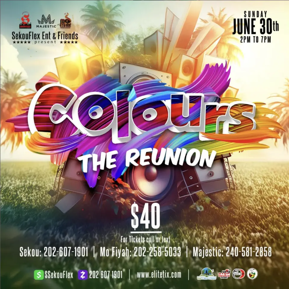 Colours flyer or graphic.