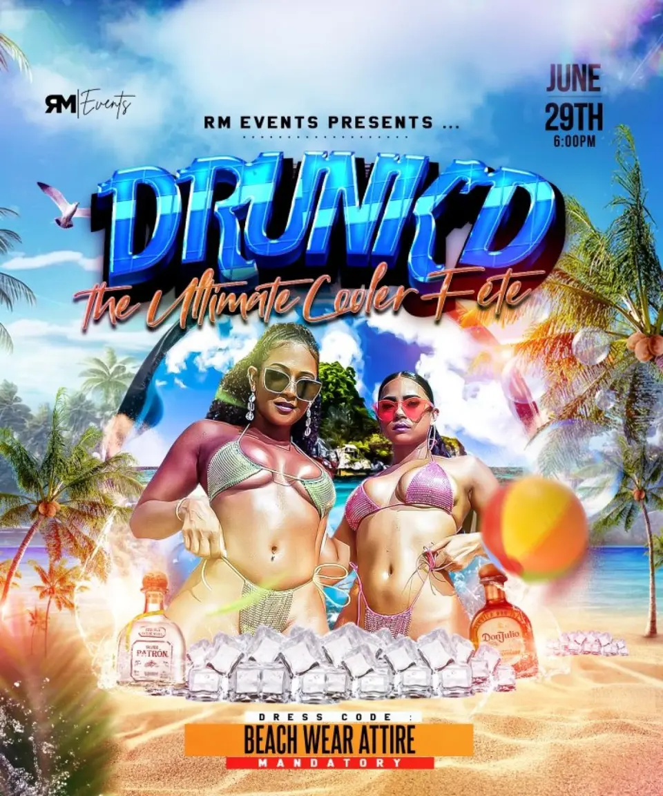 Drunk'd flyer or graphic.