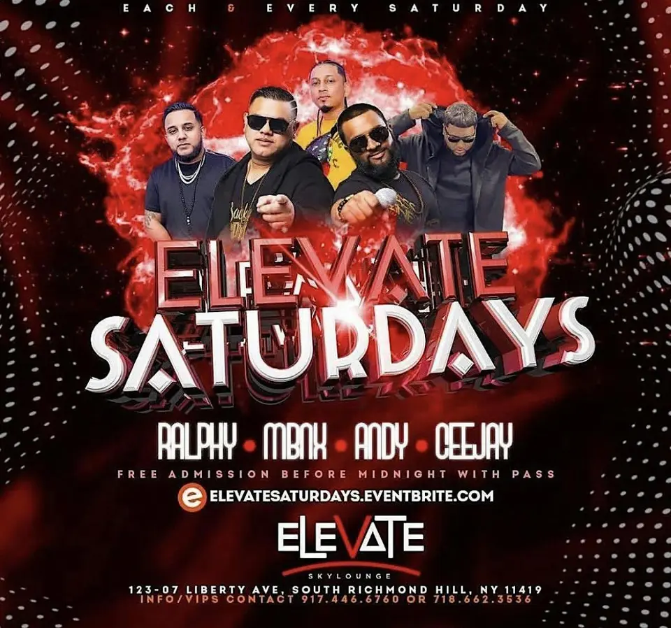 Elevate Saturdays flyer or graphic.