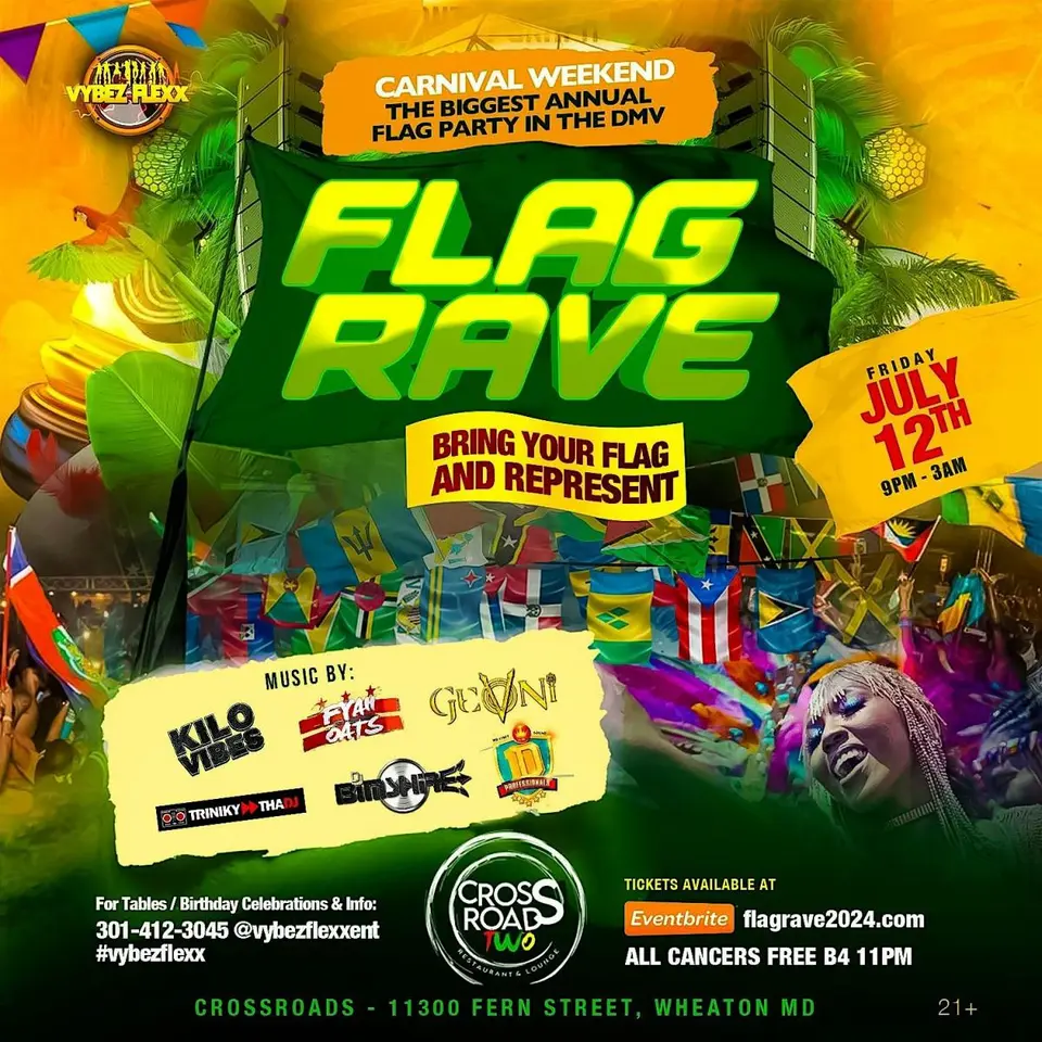 Flag Rave flyer or graphic.