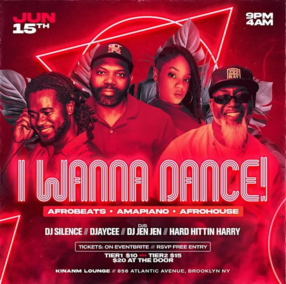 I Wanna Dance! flyer or graphic.