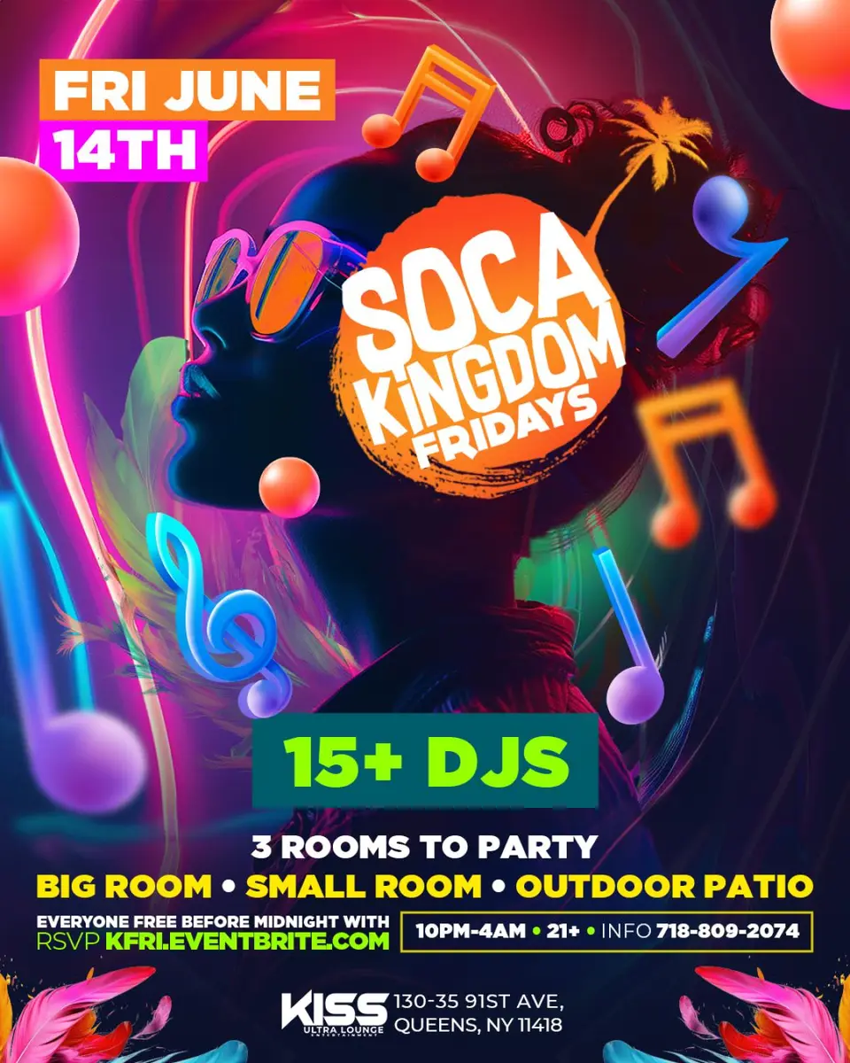 Kiss Fridays flyer or graphic.