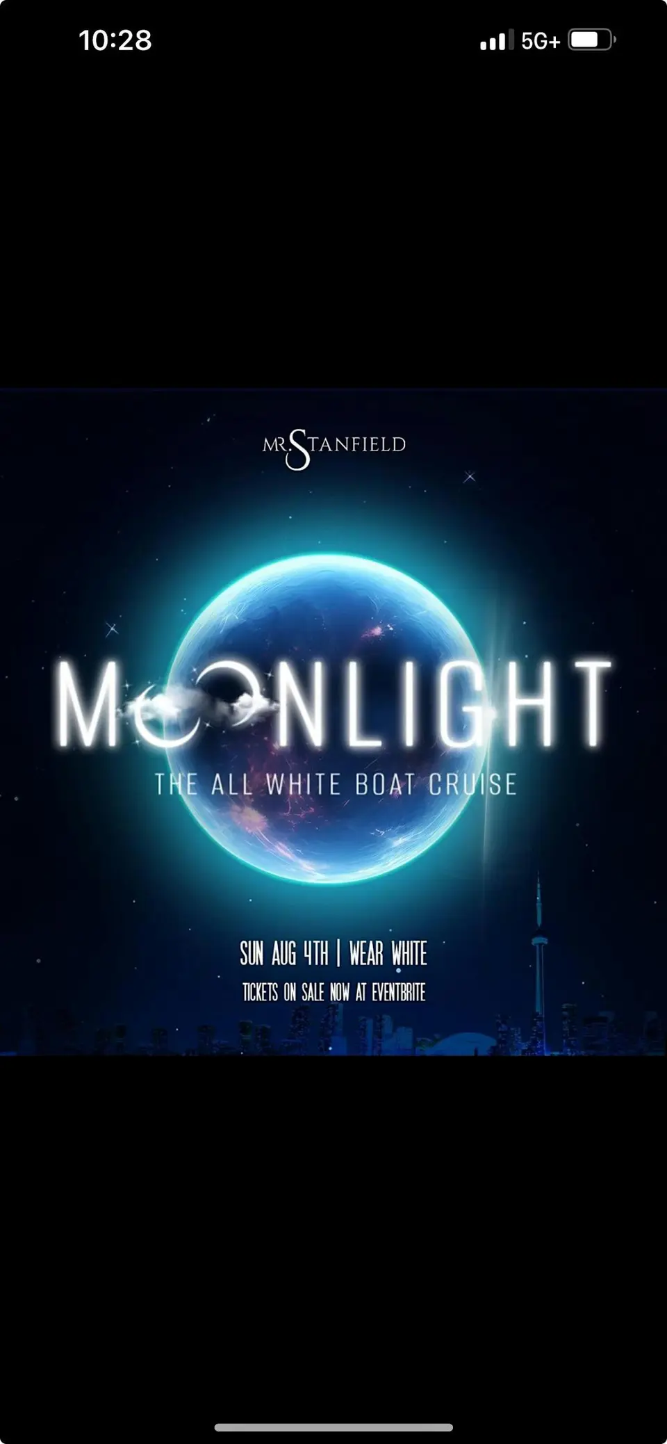 Moonlight All White Boat flyer or graphic.