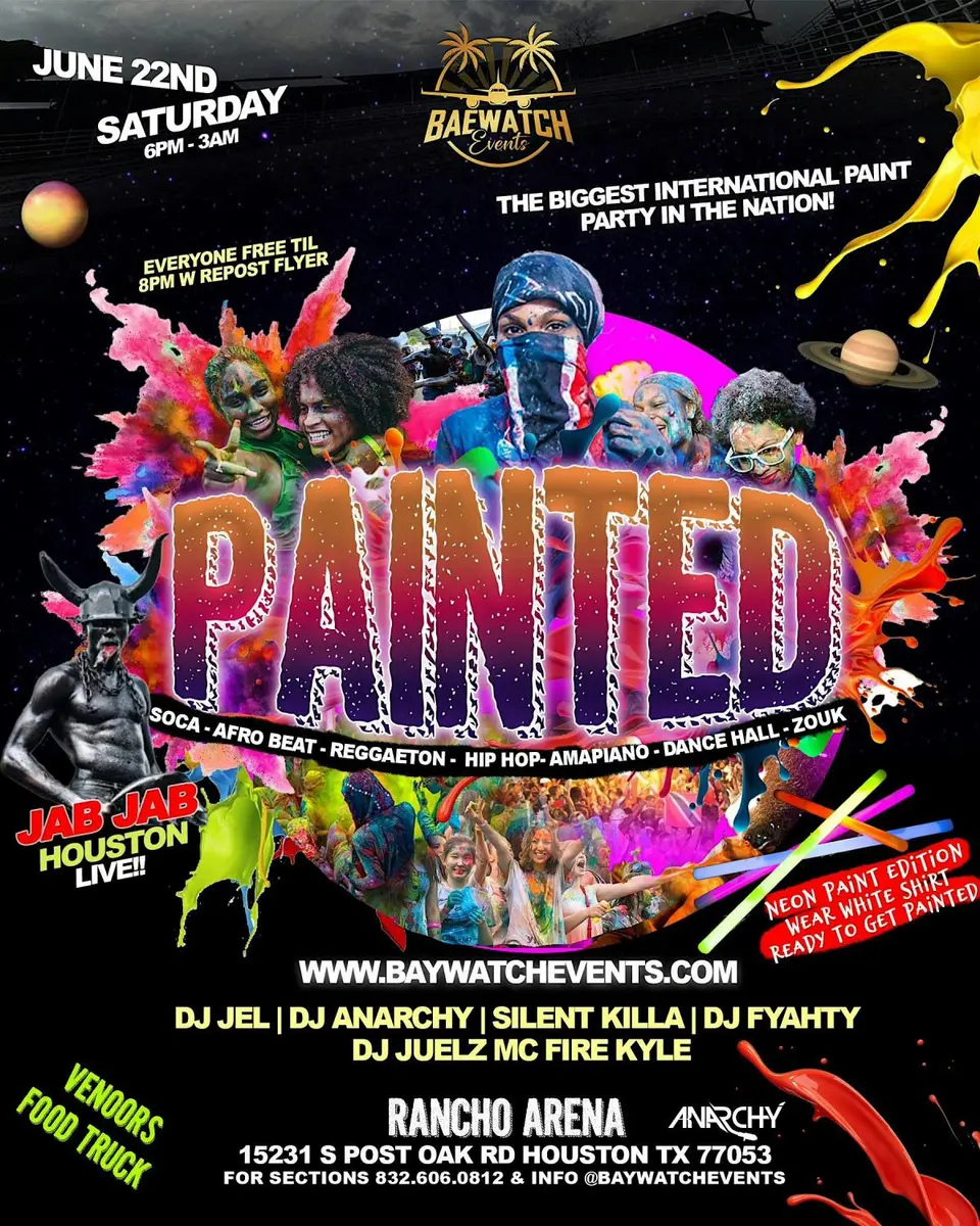 Painted - Paint, Water, Powder flyer or graphic.