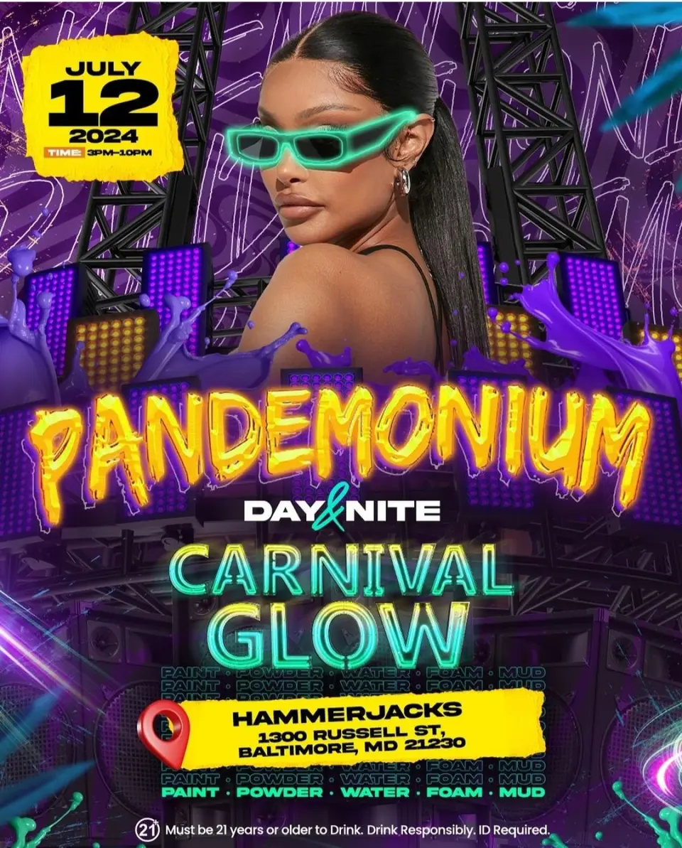 Pandemonium Carnival Glow flyer or graphic.