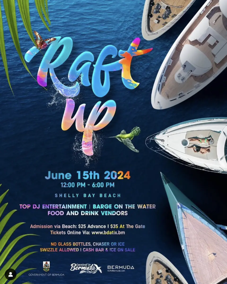 Raft up flyer or graphic.