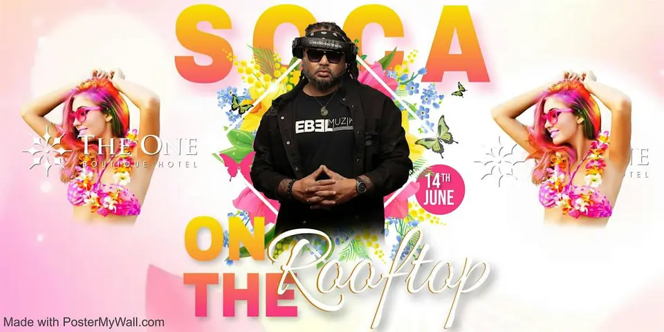 Soca On The Rooftop flyer or graphic.