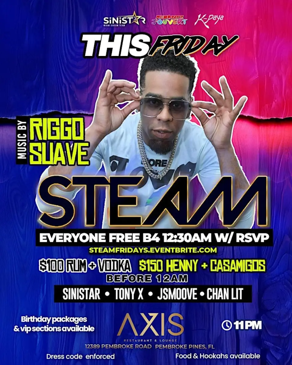 Steam flyer or graphic.