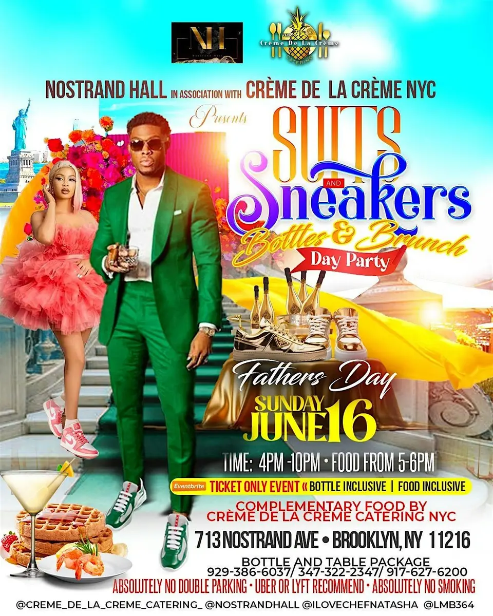 Suits & Sneakers Brunch flyer or graphic.