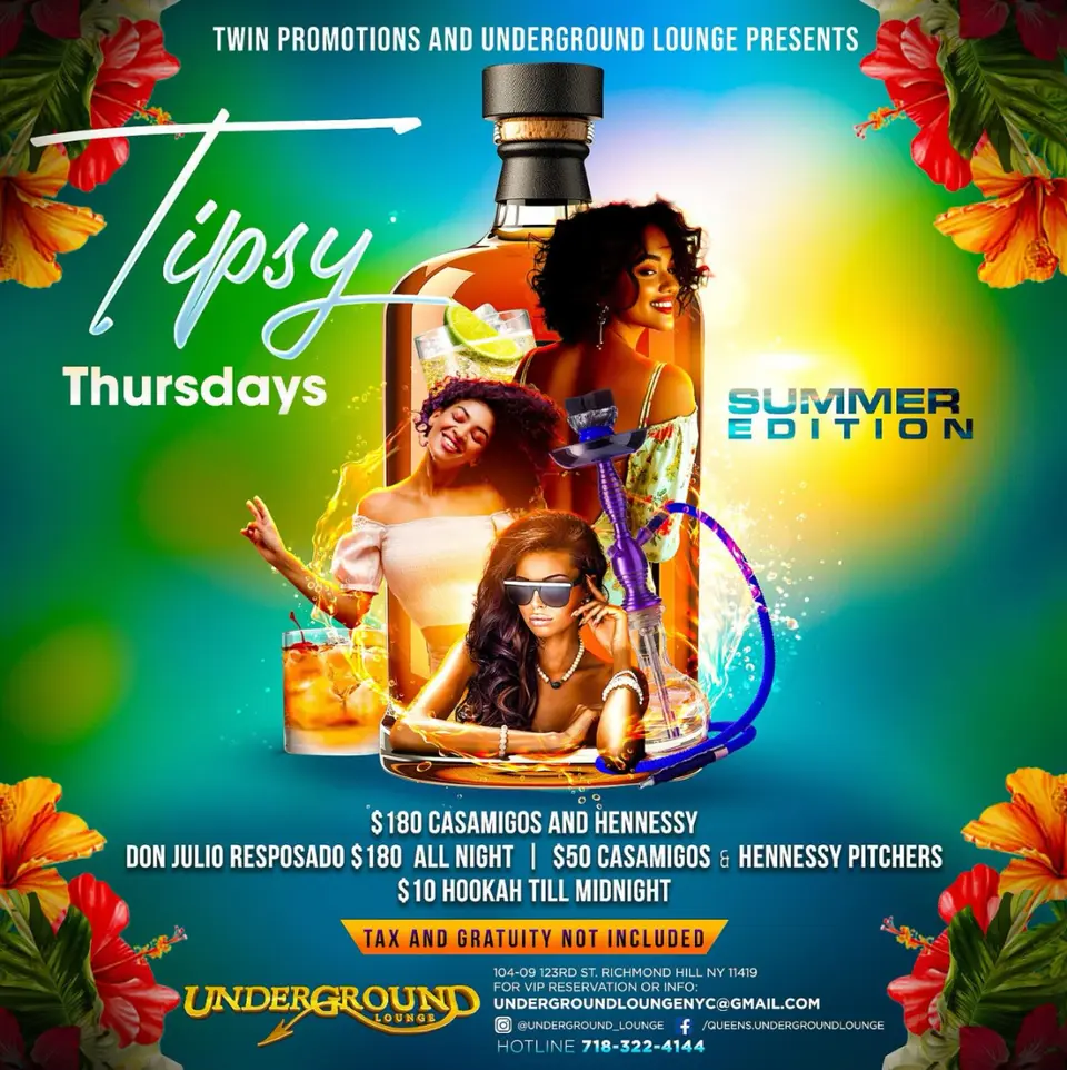TIpsy Thursdays flyer or graphic.