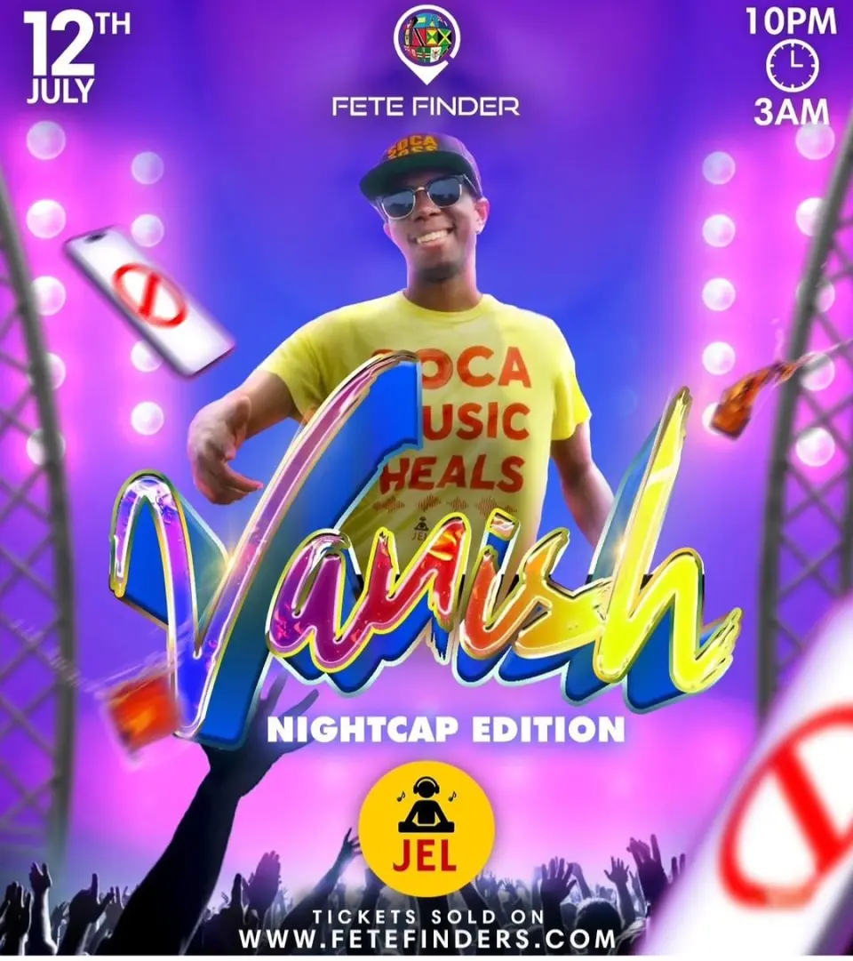 Vanish flyer or graphic.