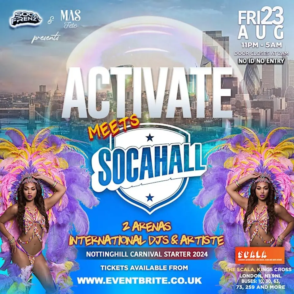 ACTIVATE Meets SOCAHALL flyer or graphic.