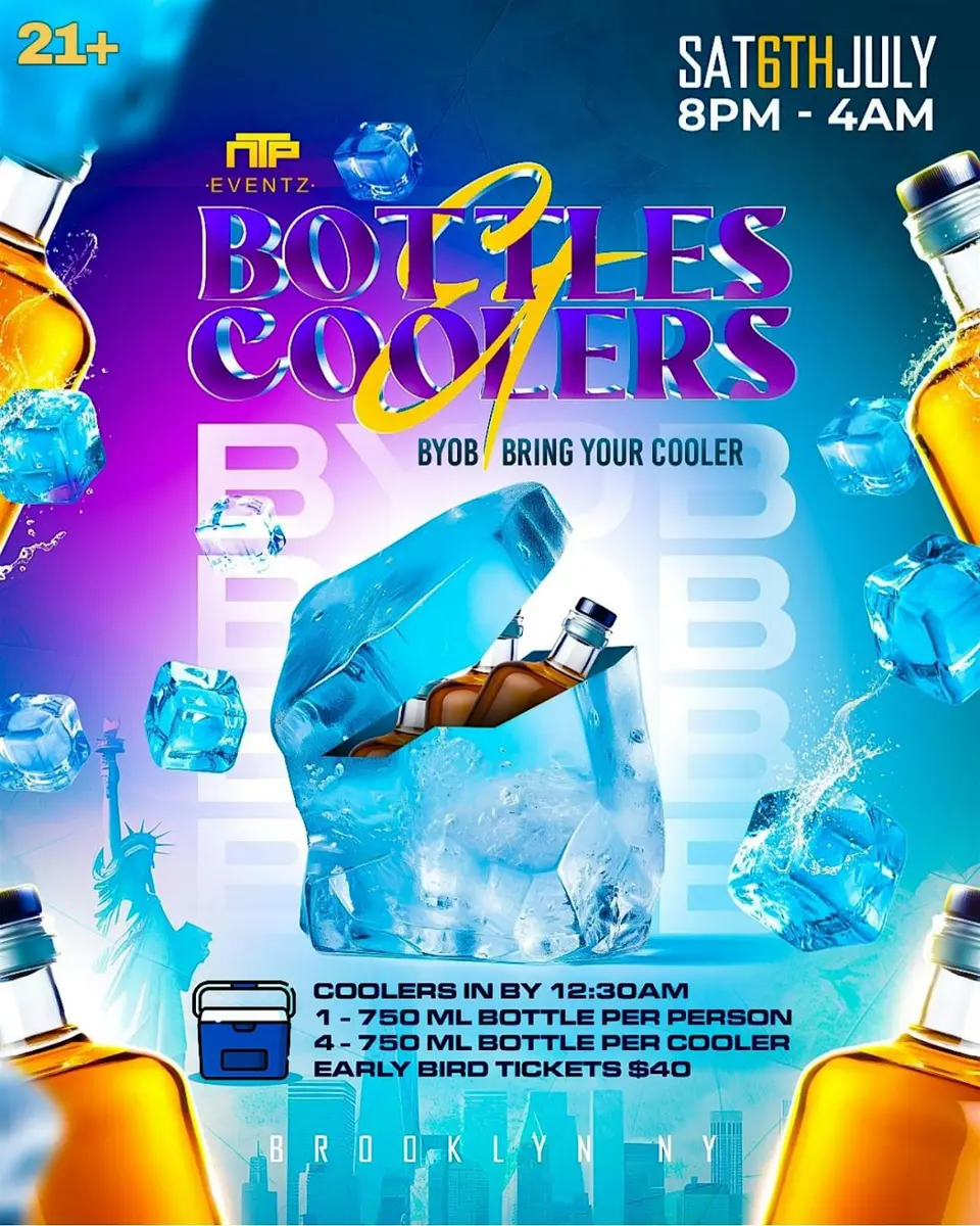 Bottles & Coolers flyer or graphic.