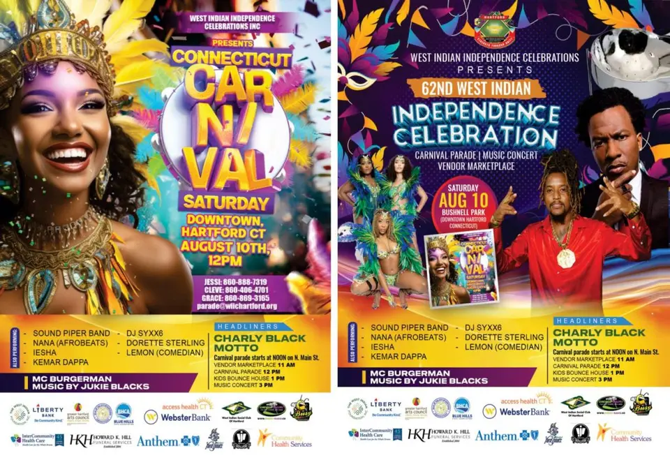 Connecticut West Indian Parade flyer or graphic.