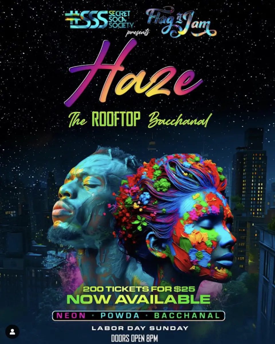 Flag-N-Jam "Haze" The Rooftop Bacchanal flyer or graphic.