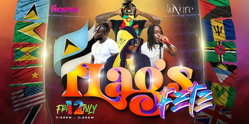 Flags Fete flyer or graphic.