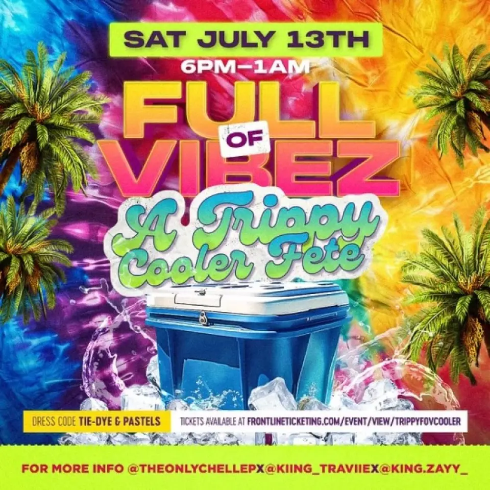Full Of Vibez: A Trippy Cooler Fete flyer or graphic.